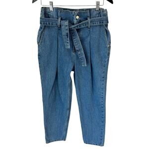 TOPSHOP Paperbag Jeans Size 32 Retro 80's 90's Style Relaxed Tapered Leg